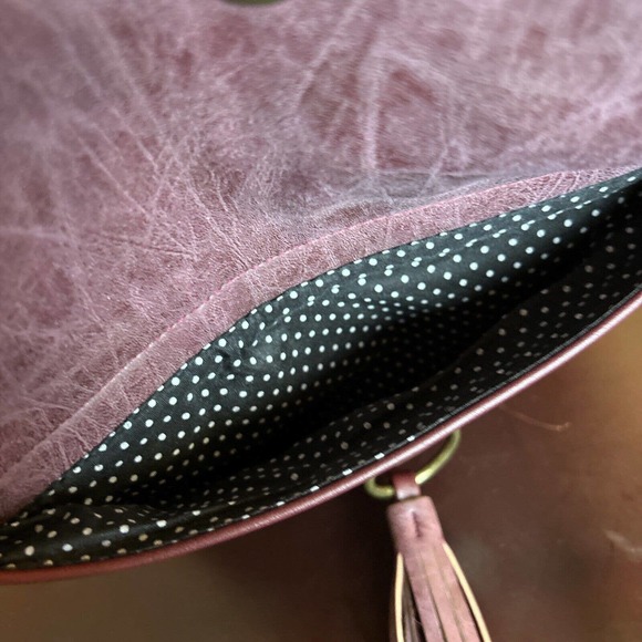 Women Faux Leather Burgundy Crossbody Shoulder Bag Stylish Handbag Soft Tote - Picture 10 of 11